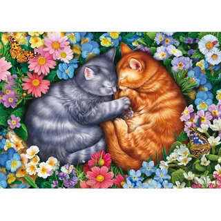 Schmidt Spiele Schmidt 58875 - Schlafende Samtpfoten, Katzen, Puzzle, 1000 Teile