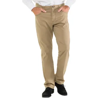 JP 1880 Herren große Größen Übergrößen Menswear L-8XL 5-Pocket Hose, elastischer Innenbund, Regular Fit, Reine Baumwolle Sand 64 717157300-64