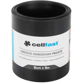 Cellfast Garteneinfassung, gerade, Verschiedene Längen und Farben, 15 cm x 9 m, Schwarz