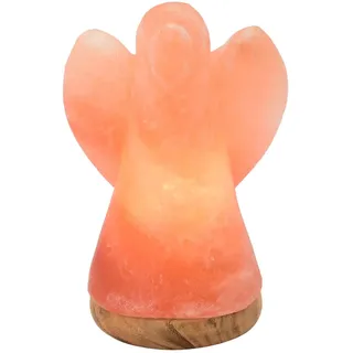 Wagner Life Design Salzkristall-Tischlampe "Engel" E14 1 Stk. Warmweiß Handgefertigt aus Salzkristall - jeder Stein ein Unikat, H: ca.19 cm, orange