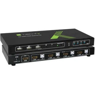 TECHLY EFB IDATA-KVM-HDMI4U KVM Switch USB, HDMI, 4K, 4 Wege IDATAKVMHDMI4U