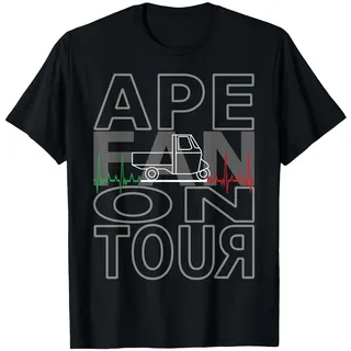 APE 50 FAN ON TOUR I APE TM Italien Fahne Ape Herzschlag T-Shirt