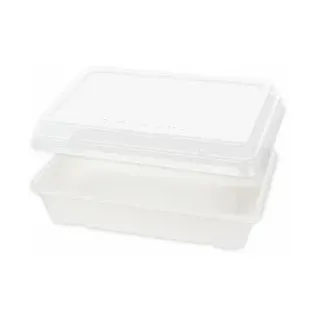 NATURESTAR Einwegschale Classico, rechteckig, Einwegschale aus Zuckerrohr mit hoher Wasserresistenz, 1 Packung = 40 Stück, weiß, 900 ml