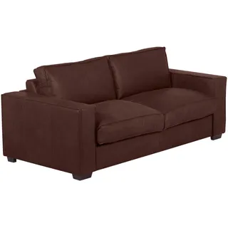 Mid.you Schlafsofa , Braun , Leder , Echtleder , Anilinleder , Buche , 203x85x99 cm , Made in Eu , Lederauswahl, Stoffauswahl, Bettfunktion erhältlich, Rücken echt , Wohnzimmer, Sofas & Couches, Sofas, Ledersofas