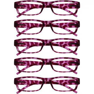 The Reading Glasses Company Leichte Lesebrille von Hawksbill für Unisex - Erwachsene Optische Leistungs +2.50 (Pack of 5) Rosa