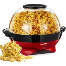 Popcornmaschine - 5.5L Großer Inhalt - HOUSNAT 800W Zuhause Popcorn Maker Machine mit Antihaftbeschichtung und Abnehmbares Heizfläche - Stille und Schnelle - Maschinen mit Zucker, Öl, Butter