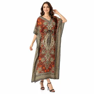 Art Of Creation Kaftan-Kleid für Damen, Tunika, lang, Maxi, Übergröße