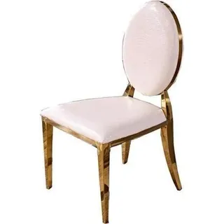 Ess Zimmer Club Stühle Sessel Neu Lounge Edelstahl JVmoebel - Rosa