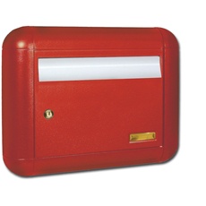 Alubox Schnee Briefkasten, Rot