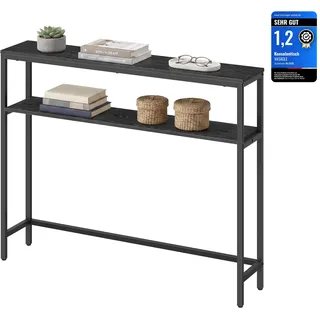 VASAGLE LNT131B22 Konsolentisch 20 x 100 x 80 cm anthrazitgrau/tintenschwarz