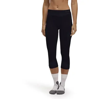 Falke Damen Baselayer-Hose Warm 3/4 W Ti Funktionsmaterial schnelltrocknend 1 Stück, Schwarz Black 3000, M