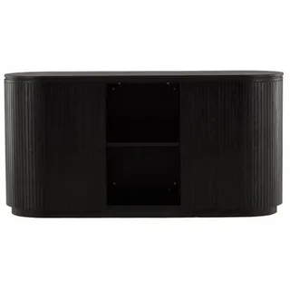 Livetastic Sideboard 160 x 80 x 48 cm Schwarz