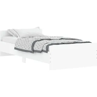 vidaXL Bettgestell Weiß 90x200 cm Holzwerkstoff