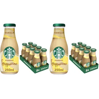 Starbucks Frappuccino Vanilla Eiskaffee (8 x 250ml) (Packung mit 2)