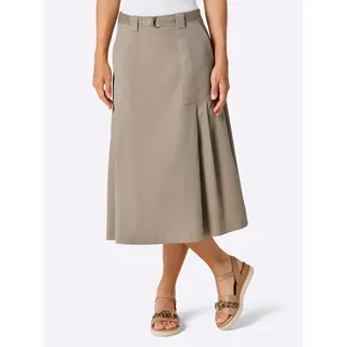 A-Linien-Rock CREATION L PREMIUM, Damen, Gr. 40, beige, 63% Lyocell, 37% Polyester, unifarben, wadenlang, Röcke A-Linien-Rock