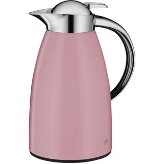 Alfi SIGNO 1.0l, rosa matt, Edelstahl-Isolierkanne mit hygienischem Hartglaseinsatz, Drehverschluss mit bequemer Drucktaste, ergonomischer Griff, mit einer Hand, ideal als Kaffeekanne, Teekanne