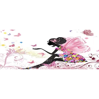 Tulup® Küchenrückwand Spritzschutz aus Glas -125x50 -Spritzschutz auf gehärtetes Glas Deko Kinderzimmer Fee