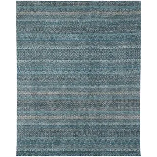 Cazaris Orientteppich , Petrol , Textil , Abstraktes , rechteckig , 160x230 cm , Care & Fair, AZO-frei , für Fußbodenheizung geeignet, in verschiedenen Größen erhältlich , Teppiche Und Böden, Teppiche, Orientteppiche