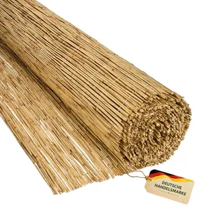 DE-COmmerce Schilfrohrmatte Schilfmatte SORA (HxB) 150 x 300 cm Sonnenschutz Windschutz Sichtschutz Deko Zaun für Garten, Terrasse und Balkon