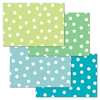 corpus delicti Papier-Tischsets vom Abreißblock mit Punkten – Polka Aqua