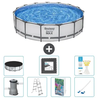 Bestway Steel Pro MAX Rund - 457x122 cm - 6-teilig S610 - Grau