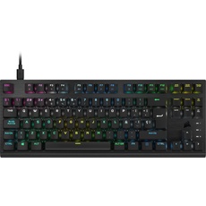 Corsair K60 PRO TKL RGB schraubenlose mechanisch-optische Gaming-Tastatur mit Kabel - OPX-Schalter - Polycarbonat-Kappen - iCUE-kompatibel - QWERTY ES - PC, Mac, Xbox - Schwarz