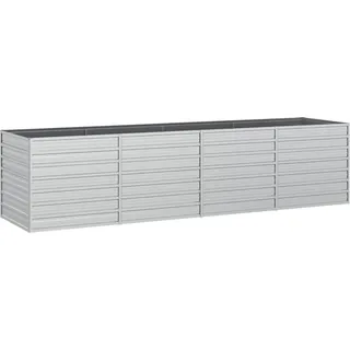 vidaXL Garten-Hochbeet 320x80x77 cm Verzinkter Stahl Silber - Silber