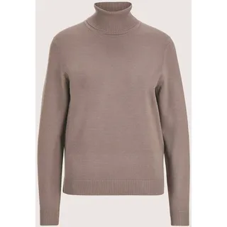 MADELEINE Longpullover "Strickpullover Schmaler Feinstrickpullover" Feinstrick, taupe, melange