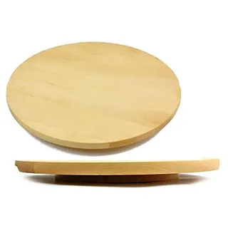 Lazy Susan runder, drehbarer Präsentierteller aus Holz zum Servieren von Kuchen und Pizza, 50 cm Durchmesser