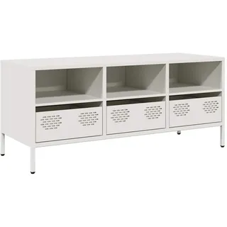vidaXL TV-Schrank Weiß 101,5x39x43,5 cm Kaltgewalzter Stahl
