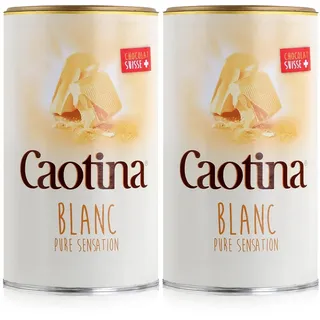 Caotina blanc, Cocoa Powder with White Swiss Chocolate, Hot Chocolate, 2 Pack, 2 x 500g by Caotina