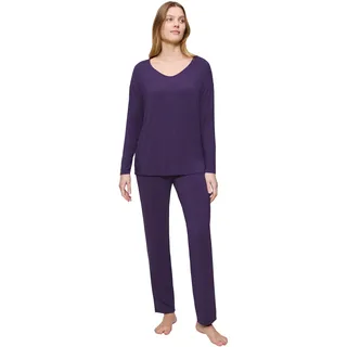Triumph Pyjama »Timeless Sensuality PK LSL« 2 tlg. atumgsaktiv und weich, lila
