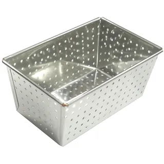 Gobel Brotbackform, perforiert, 27 cm, hergestellt in Frankreich, silberfarben