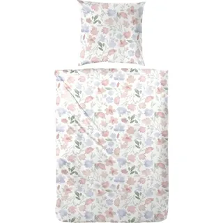 Primera Perkal Bettwäsche Tante Ida Floral Bunt 155 x 220 cm + 2 x 80 x 80 cm