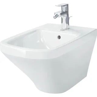 Duravit Wand-Bidet DuraStyle 54cm mit Überlauf, mit Hahnlochbank, 1 Hahnloch, 2287150000, Farbe: Weiß