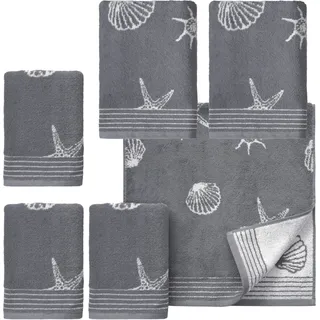Dyckhoff Seashell Handtuchset 6-tlg. grau