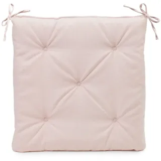 Gözze - Sitzkissen mit Befestigungsbändern, Stuhlkissen, Gesteppt, Darco, 40 x 40 x 4 cm - Creme