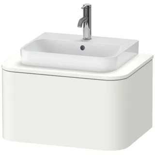 Duravit Happy D.2 Plus Konsolenwaschtischunterbau wandhängend, 650x480 mm, 1 Auszug, für Aufsatzbecken, HP494003636, Farbe: Weiß Seidenmatt Lack