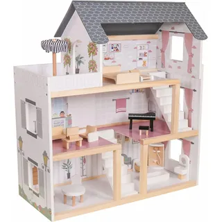 Coemo Puppenhaus Lara Holz Villa möbliert 3 Etagen