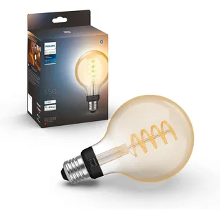 Philips Hue White Ambiance E27 Einzelpack G125 Filament 550 lm