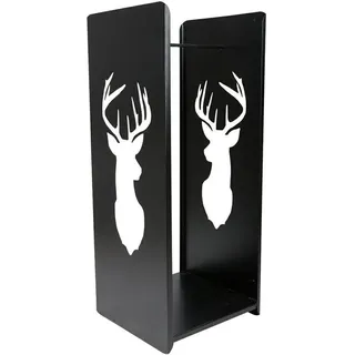 HowHomely Kaminholzkorb - Praktisch und stilvoll - schwarz - Schwarz