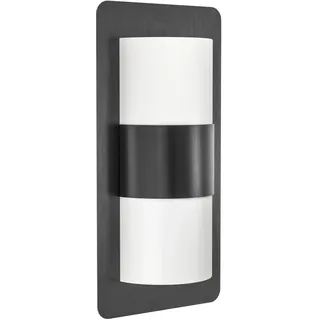 EGLO Außenwandleuchte Edelstahl, Kunststoff 18 cm x 35 cm x 9 cm spritzwassergeschützt anthrazit