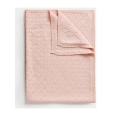 M&S Collection Couverture en maille - Rose, Rose - 1size