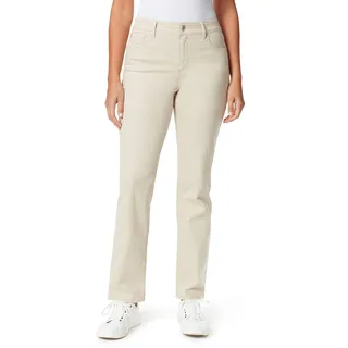 Bandolino Damen Mandie Signature Fit High Rise Straight Leg Standard Jeans, Cremestein, 44 Kurz