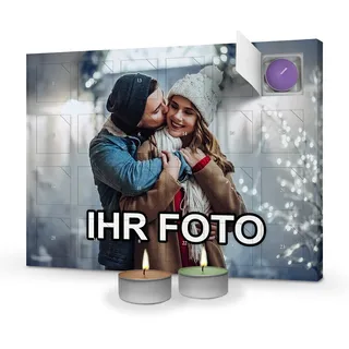 printplanet - Duftkerzen-Adventskalender 2026 mit eigenem Foto Bedruckt