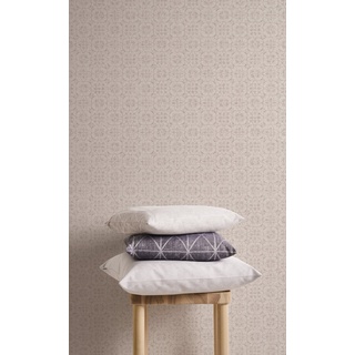 Livingwalls Vliestapete Hygge Tapete mit grafischem Muster 10,05 m x 0,53 m beige braun grau Made in Germany 363832 36383-2