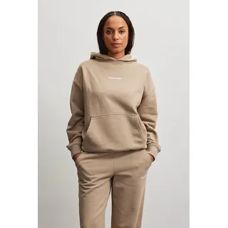 PEGADOR Kapuzensweatshirt "CLARITA LOGO OVERSIZED HOODIE", Baumwollmischung, oversize, washed beige weiß