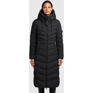 Steppmantel KHUJO "INGRAM4", Damen, Gr. S (36), schwarz, Steppware, Obermaterial: 100% Polyester. Futter: 100% Nylon. Wattierung: 100% Polyester, unifarben, kniebedeckend, Mäntel Steppmantel