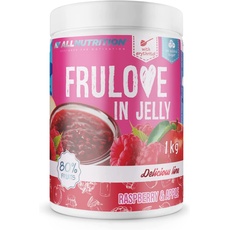 ALLNUTRITION Frulove In Jelly Raspberry & Apple - Zuckerfreie Marmelade - Marmelade ohne Zucker - 80% Jelly Fruit Kalorienarme Süßigkeiten - Fruchtaufstrich ohne Zucker - Brotaufstrich Vegan - 1000g