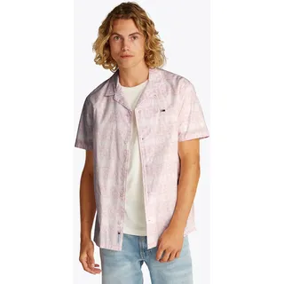 Tommy Jeans Kurzarmhemd »TJM REG AOP SS SHIRT EXT«, mit sommerlichen Print, rosa